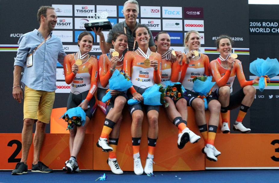 Il titolo mondiale femminile nella cronosquadre è andato alla Boels Dolmans. Reuters